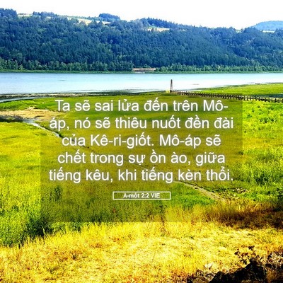 Picture 05 - A-mốt 2:2 VIE - Ta sẽ sai lửa đến trên Mô-áp, nó sẽ - Bible Verse Picture