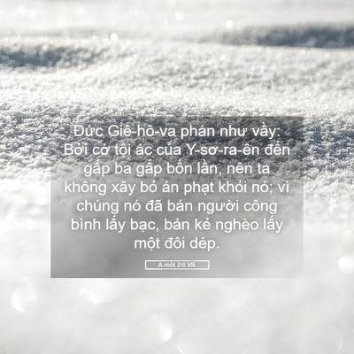 Picture 05 - A-mốt 2:6 VIE - Đức Giê-hô-va phán như vầy: Bởi cớ - Bible Verse Picture