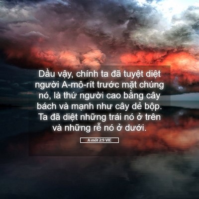 Picture 05 - A-mốt 2:9 VIE - Dầu vậy, chính ta đã tuyệt diệt - Bible Verse Picture