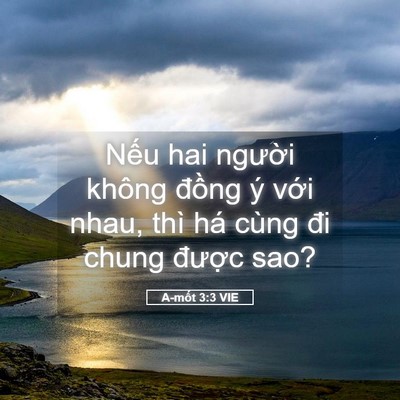 Picture 05 - A-mốt 3:3 VIE - Nếu hai người không đồng ý với nhau, - Bible Verse Picture