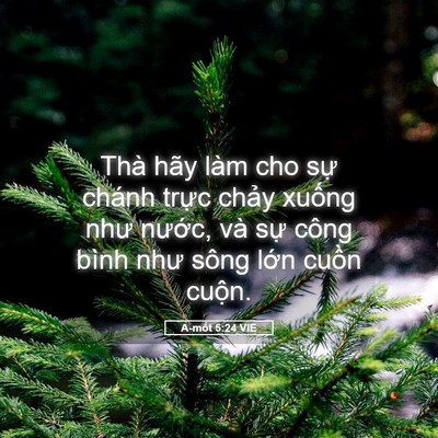 Picture 05 - A-mốt 5:24 VIE - Thà hãy làm cho sự chánh trực chảy - Bible Verse Picture