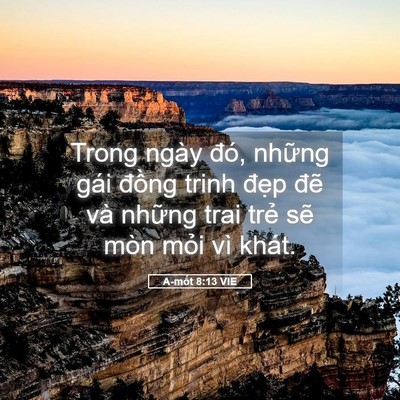 Picture 05 - A-mốt 8:13 VIE - Trong ngày đó, những gái đồng trinh - Bible Verse Picture