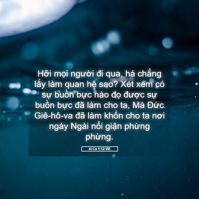 Picture 05 - Ai Ca 1:12 VIE - Hỡi mọi người đi qua, há chẳng lấy - Bible Verse Picture