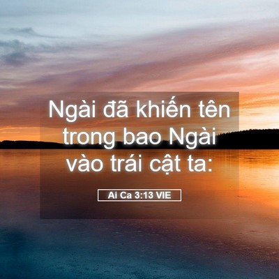 Picture 05 - Ai Ca 3:13 VIE - Ngài đã khiến tên trong bao Ngài vào - Bible Verse Picture
