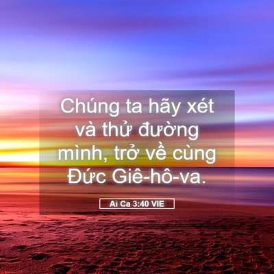 Picture 05 - Ai Ca 3:40 VIE - Chúng ta hãy xét và thử đường mình, - Bible Verse Picture