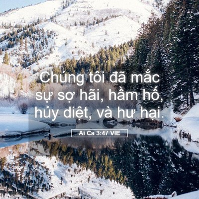 Picture 05 - Ai Ca 3:47 VIE - Chúng tôi đã mắc sự sợ hãi, hầm - Bible Verse Picture