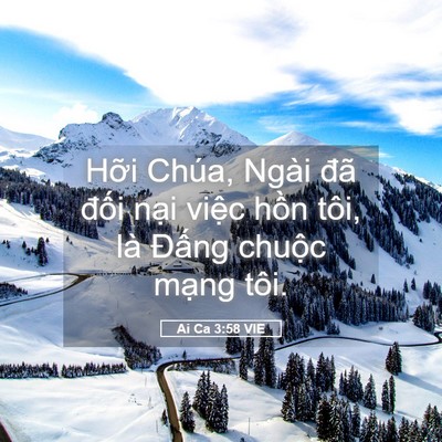 Picture 05 - Ai Ca 3:58 VIE - Hỡi Chúa, Ngài đã đối nại việc hồn - Bible Verse Picture