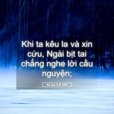 Picture 05 - Ai Ca 3:8 VIE - Khi ta kêu la và xin cứu, Ngài bịt tai - Bible Verse Picture