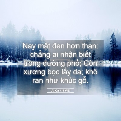 Picture 05 - Ai Ca 4:8 VIE - Nay mặt đen hơn than: chẳng ai nhận - Bible Verse Picture