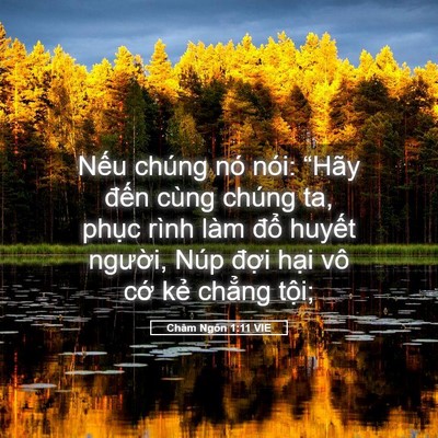 Picture 05 - Châm Ngôn 1:11 VIE - Nếu chúng nó nói: “Hãy đến cùng - Bible Verse Picture