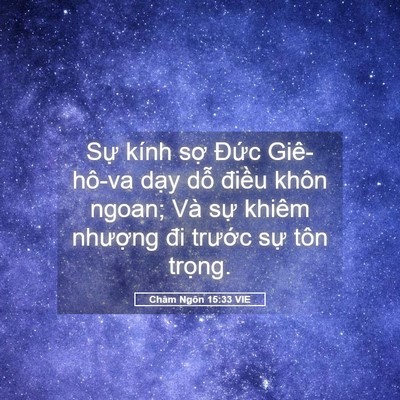 Picture 05 - Châm Ngôn 15:33 VIE - Sự kính sợ Đức Giê-hô-va dạy dỗ - Bible Verse Picture