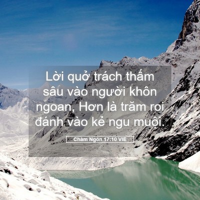 Picture 05 - Châm Ngôn 17:10 VIE - Lời quở trách thấm sâu vào người - Bible Verse Picture