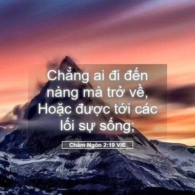 Picture 05 - Châm Ngôn 2:19 VIE - Chẳng ai đi đến nàng mà trở về, - Bible Verse Picture