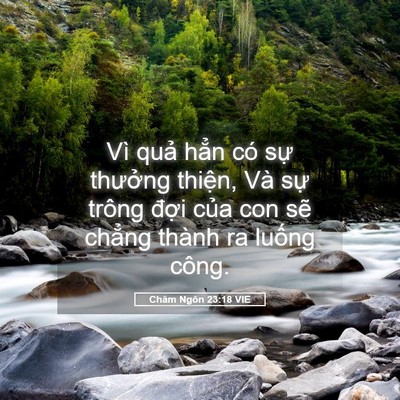 Picture 05 - Châm Ngôn 23:18 VIE - Vì quả hẳn có sự thưởng thiện, Và - Bible Verse Picture