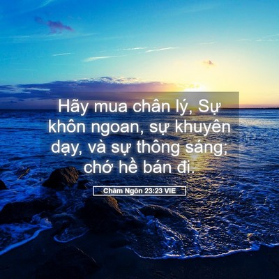 Picture 05 - Châm Ngôn 23:23 VIE - Hãy mua chân lý, Sự khôn ngoan, sự - Bible Verse Picture