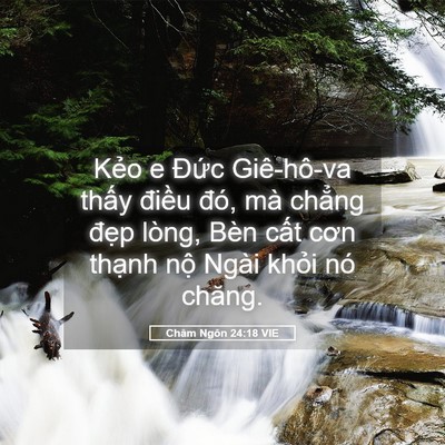 Picture 05 - Châm Ngôn 24:18 VIE - Kẻo e Đức Giê-hô-va thấy điều đó, - Bible Verse Picture