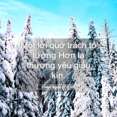 Picture 05 - Châm Ngôn 27:5 VIE - Một lời quở trách tỏ tường Hơn là - Bible Verse Picture