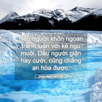 Picture 05 - Châm Ngôn 29:9 VIE - Nếu người khôn ngoan tranh luận với - Bible Verse Picture