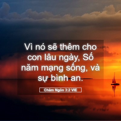 Picture 05 - Châm Ngôn 3:2 VIE - Vì nó sẽ thêm cho con lâu ngày, Số năm - Bible Verse Picture
