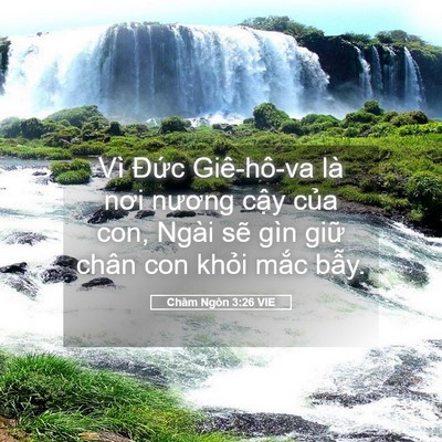 Picture 05 - Châm Ngôn 3:26 VIE - Vì Đức Giê-hô-va là nơi nương cậy - Bible Verse Picture