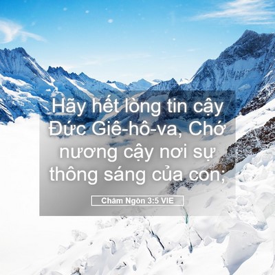 Picture 05 - Châm Ngôn 3:5 VIE - Hãy hết lòng tin cậy Đức Giê-hô-va, - Bible Verse Picture
