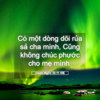 Picture 05 - Châm Ngôn 30:11 VIE - Có một dòng dõi rủa sả cha mình, Cũng - Bible Verse Picture