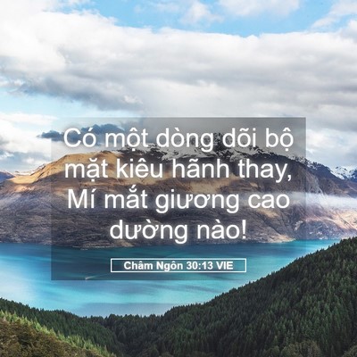 Picture 05 - Châm Ngôn 30:13 VIE - Có một dòng dõi bộ mặt kiêu hãnh thay, - Bible Verse Picture