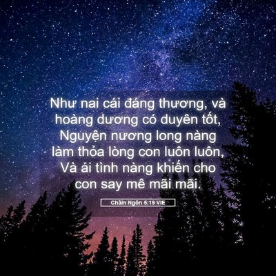 Picture 05 - Châm Ngôn 5:19 VIE - Như nai cái đáng thương, và hoàng dương - Bible Verse Picture