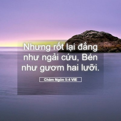Picture 05 - Châm Ngôn 5:4 VIE - Nhưng rốt lại đắng như ngải cứu, - Bible Verse Picture