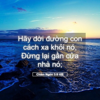 Picture 05 - Châm Ngôn 5:8 VIE - Hãy dời đường con cách xa khỏi nó, - Bible Verse Picture
