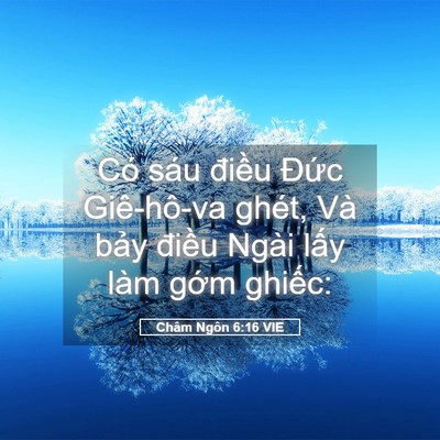 Picture 05 - Châm Ngôn 6:16 VIE - Có sáu điều Đức Giê-hô-va ghét, Và - Bible Verse Picture
