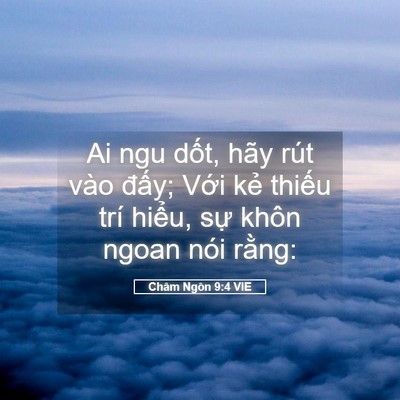 Picture 05 - Châm Ngôn 9:4 VIE - Ai ngu dốt, hãy rút vào đấy; Với kẻ - Bible Verse Picture