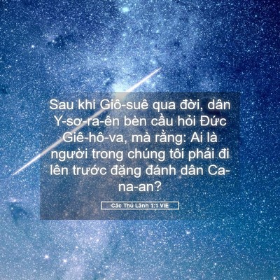 Picture 05 - Các Thủ Lãnh 1:1 VIE - Sau khi Giô-suê qua đời, dân Y-sơ-ra-ên - Bible Verse Picture