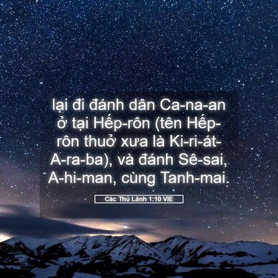 Picture 05 - Các Thủ Lãnh 1:10 VIE - lại đi đánh dân Ca-na-an ở tại - Bible Verse Picture