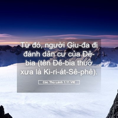 Picture 05 - Các Thủ Lãnh 1:11 VIE - Từ đó, người Giu-đa đi đánh dân cư - Bible Verse Picture