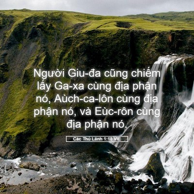 Picture 05 - Các Thủ Lãnh 1:18 VIE - Người Giu-đa cũng chiếm lấy Ga-xa cùng - Bible Verse Picture