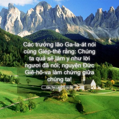 Picture 05 - Các Thủ Lãnh 11:10 VIE - Các trưởng lão Ga-la-át nói cùng - Bible Verse Picture