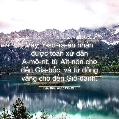 Picture 05 - Các Thủ Lãnh 11:22 VIE - Vậy, Y-sơ-ra-ên nhận được toàn xứ - Bible Verse Picture