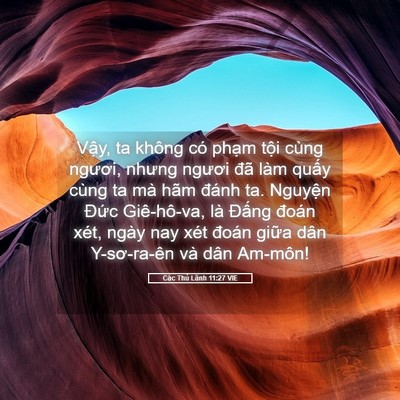 Picture 05 - Các Thủ Lãnh 11:27 VIE - Vậy, ta không có phạm tội cùng ngươi, - Bible Verse Picture