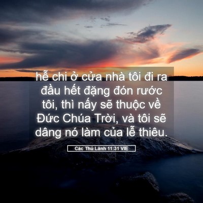 Picture 05 - Các Thủ Lãnh 11:31 VIE - hễ chi ở cửa nhà tôi đi ra đầu hết - Bible Verse Picture