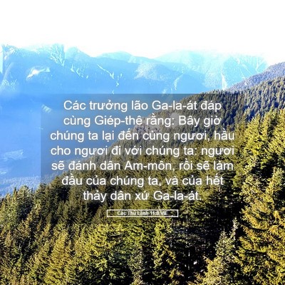 Picture 05 - Các Thủ Lãnh 11:8 VIE - Các trưởng lão Ga-la-át đáp cùng - Bible Verse Picture
