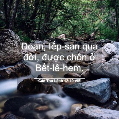 Picture 05 - Các Thủ Lãnh 12:10 VIE - Đoạn, Iếp-san qua đời, được chôn ở - Bible Verse Picture