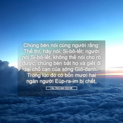 Picture 05 - Các Thủ Lãnh 12:6 VIE - Chúng bèn nói cùng người rằng: Thế - Bible Verse Picture
