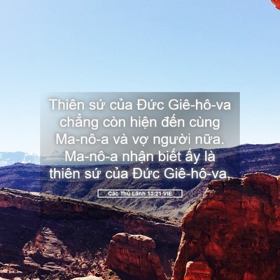 Picture 05 - Các Thủ Lãnh 13:21 VIE - Thiên sứ của Đức Giê-hô-va chẳng còn - Bible Verse Picture