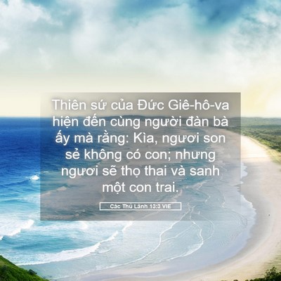 Picture 05 - Các Thủ Lãnh 13:3 VIE - Thiên sứ của Đức Giê-hô-va hiện - Bible Verse Picture