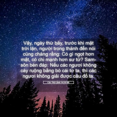 Picture 05 - Các Thủ Lãnh 14:18 VIE - Vậy, ngày thứ bảy, trước khi mặt - Bible Verse Picture