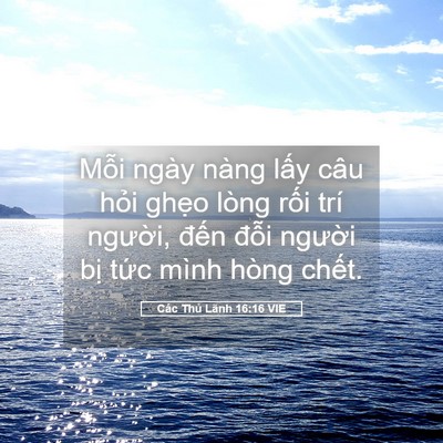 Picture 05 - Các Thủ Lãnh 16:16 VIE - Mỗi ngày nàng lấy câu hỏi ghẹo lòng - Bible Verse Picture
