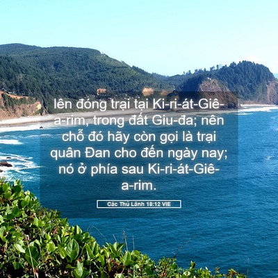 Picture 05 - Các Thủ Lãnh 18:12 VIE - lên đóng trại tại Ki-ri-át-Giê-a-rim, - Bible Verse Picture
