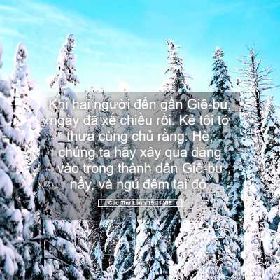 Picture 05 - Các Thủ Lãnh 19:11 VIE - Khi hai người đến gần Giê-bu, ngày đã - Bible Verse Picture
