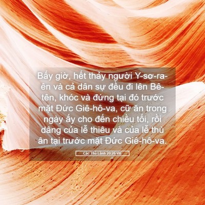 Picture 05 - Các Thủ Lãnh 20:26 VIE - Bấy giờ, hết thảy người Y-sơ-ra-ên - Bible Verse Picture